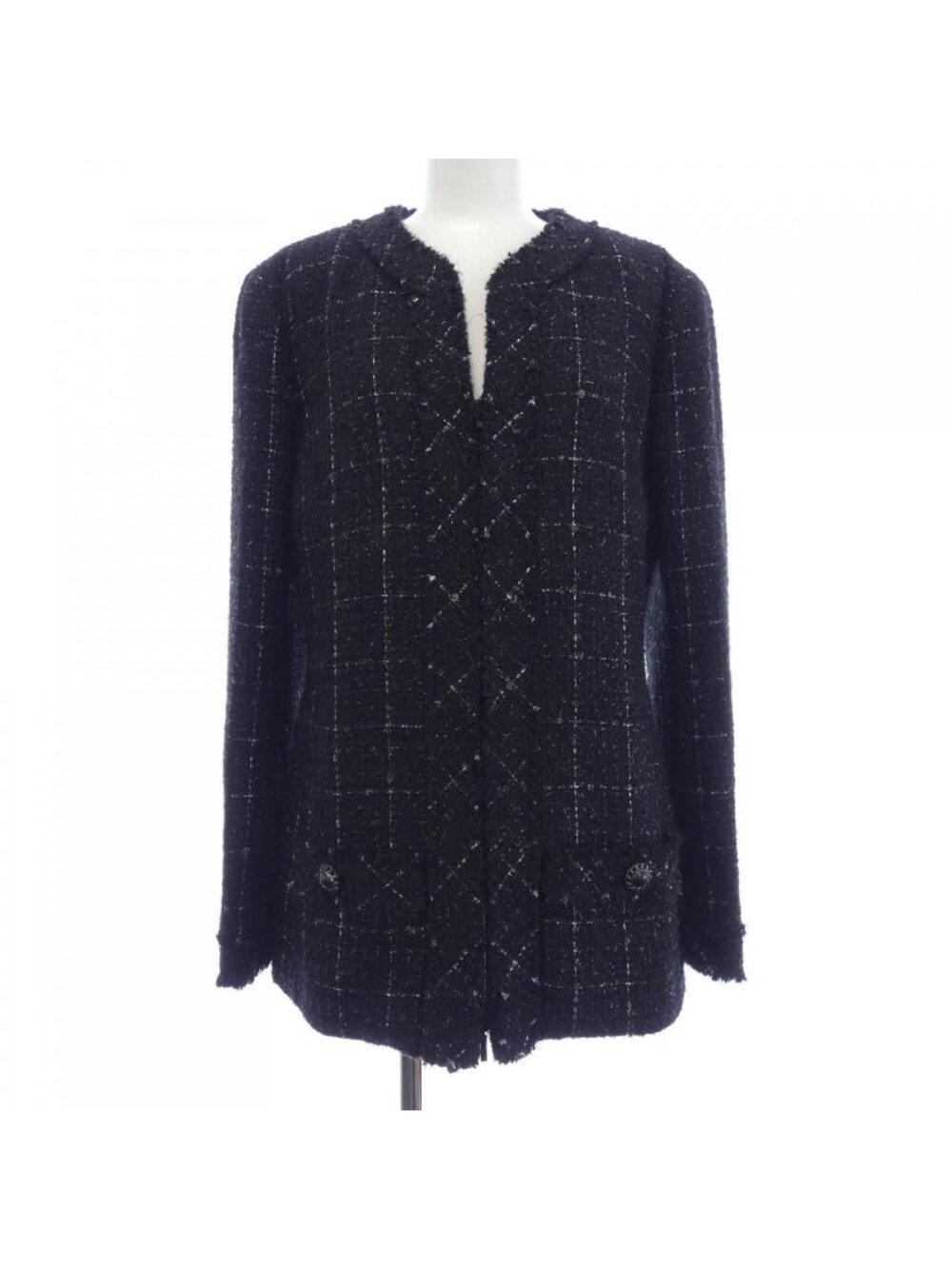 Chanel Collarless Jacket Black